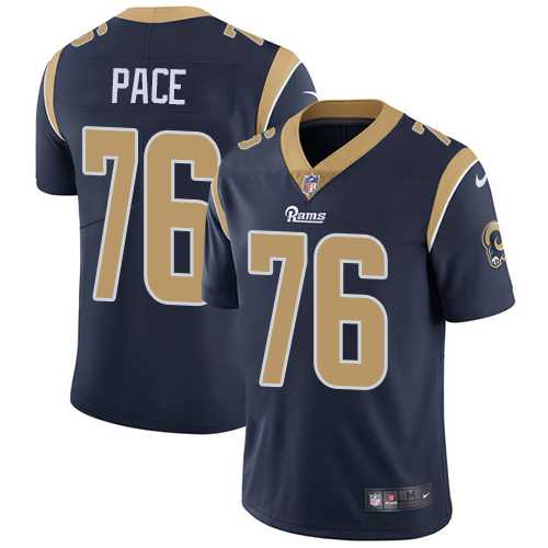 Nike Los Angeles Rams #76 Orlando Pace Navy Blue Team Color NFL Vapor Untouchable Limited Jersey,We sell and wholesale Nike Los Angeles Rams #76 Orlando Pace Navy Blue Team Color NFL Vapor Untouchable Limited Jersey on line form chian!